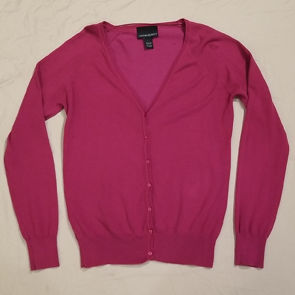 Vintage Cynthia Rowley Pink Women's Cardigan